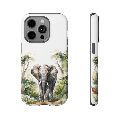 Serene Jungle Elephant Mobile Cover – Watercolor Wildlife Design