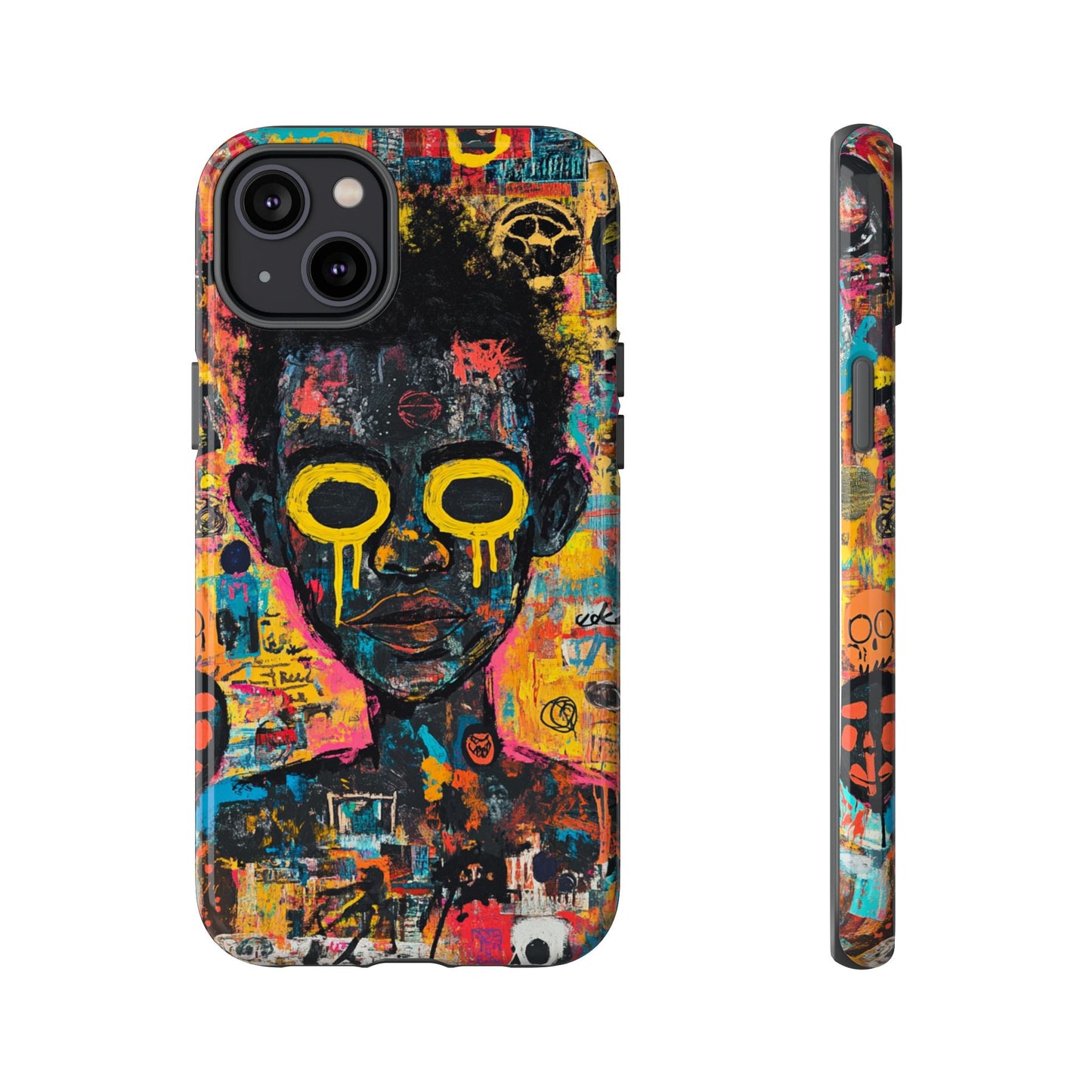 Basquiat Artwork Phone Case – Unique Graffiti Design– iPhone, Samsung & Google Pixel Cover - Artistic Painting Case, Art Lover Gift