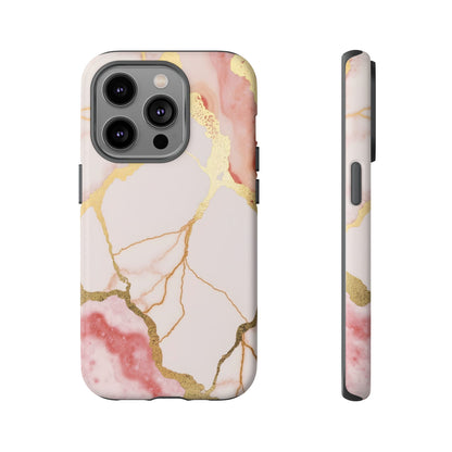Beautiful Pink Minimal Marble Case Design