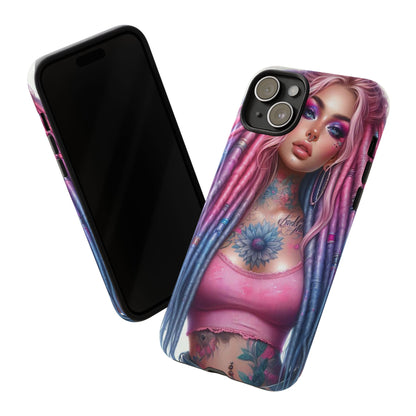Boho Dream – Vibrant Dreadlocks & Floral Ink Mobile Cover