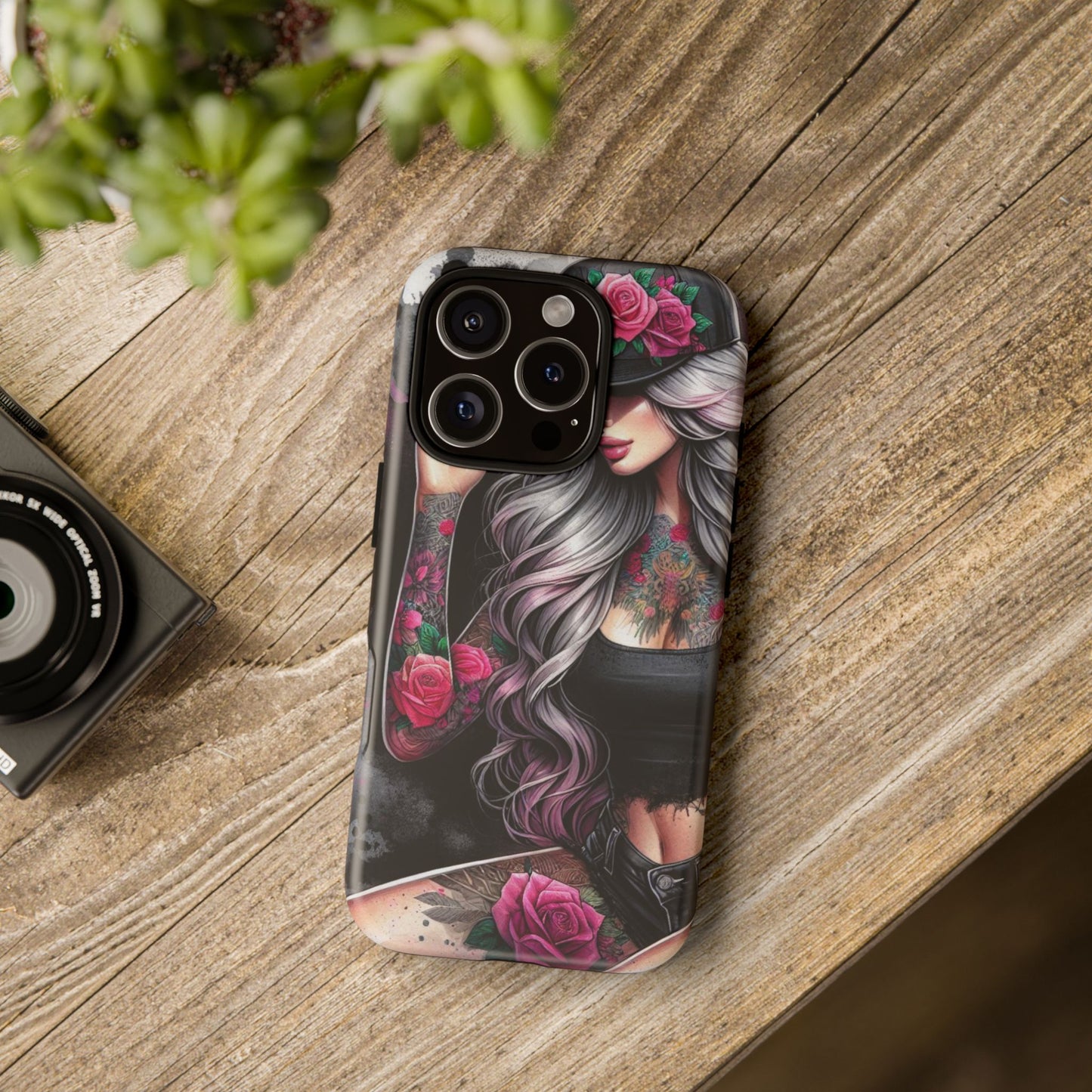 Ink & Roses – Edgy Floral Rebel Mobile Cover