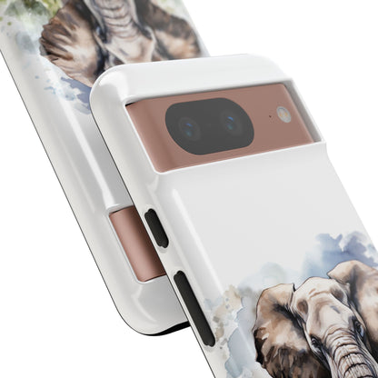 Majestic Watercolor Elephant Mobile Cover – Artistic Wildlife Design