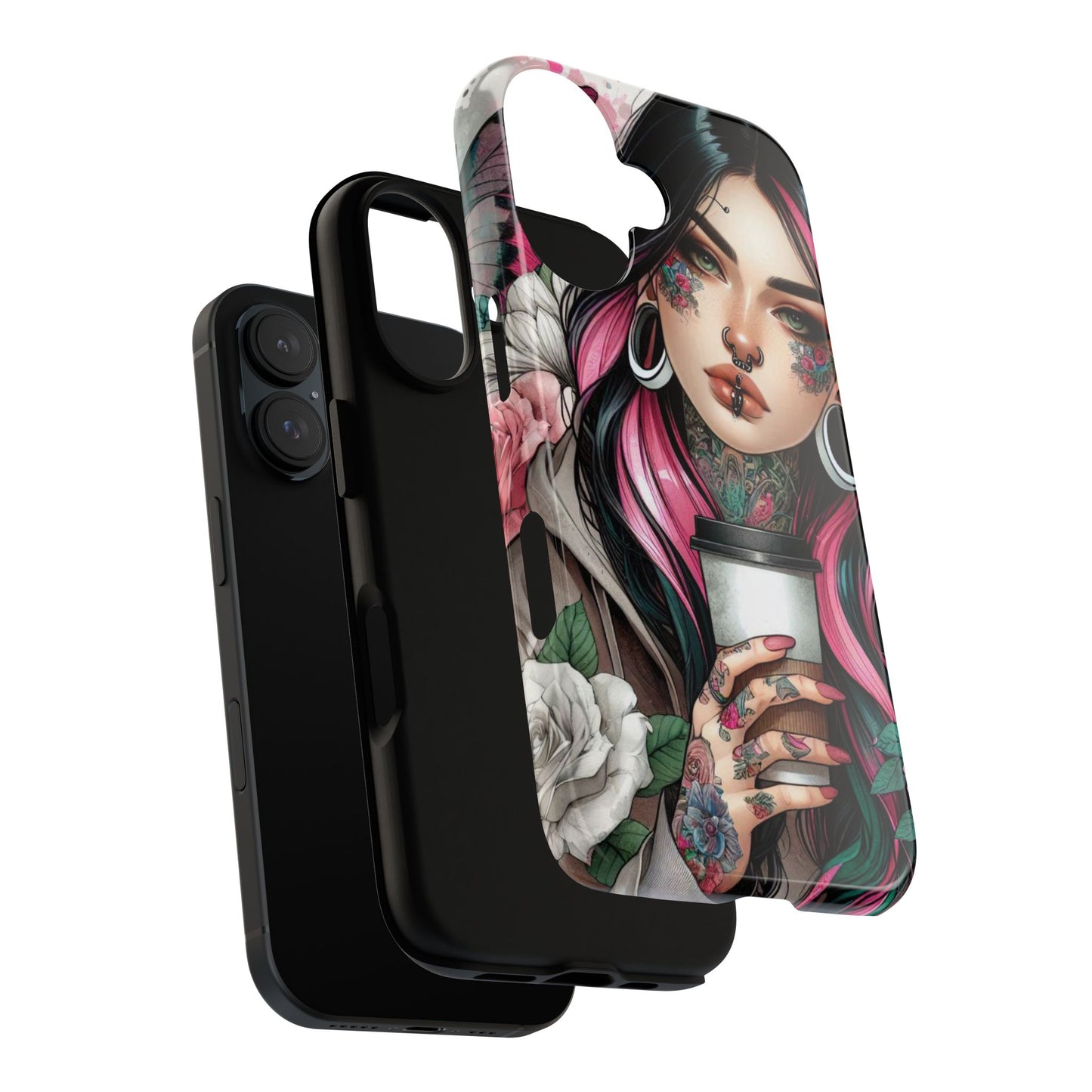 Tattooed Coffee Lover Art Mobile Case