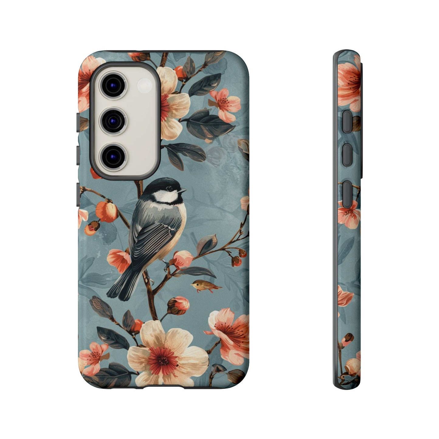 Floral Bird Phone Case - Elegant Nature-Inspired Cover for iPhone, Samsung & Google Pixel