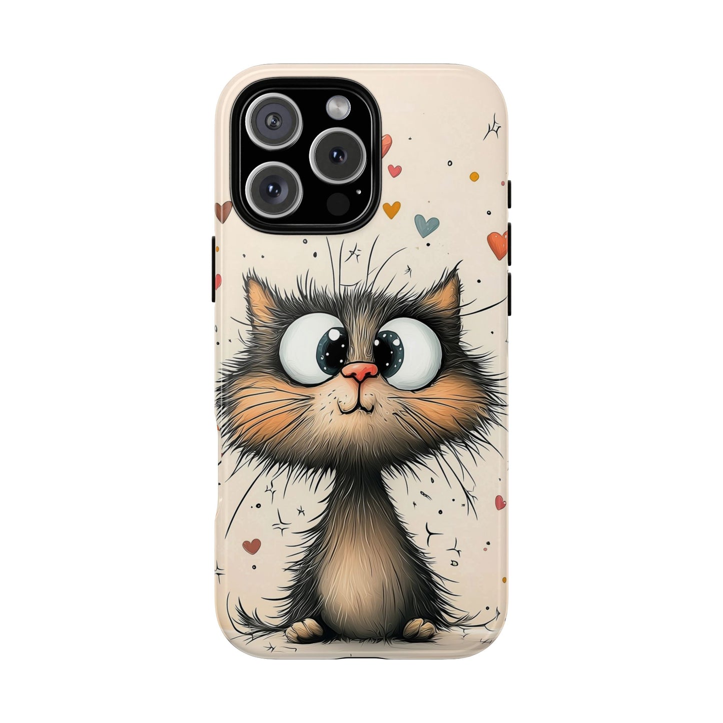Whiskers & Hearts Phone Case – Cute Anime Cat Design for iPhone, Google Pixel & Samsung