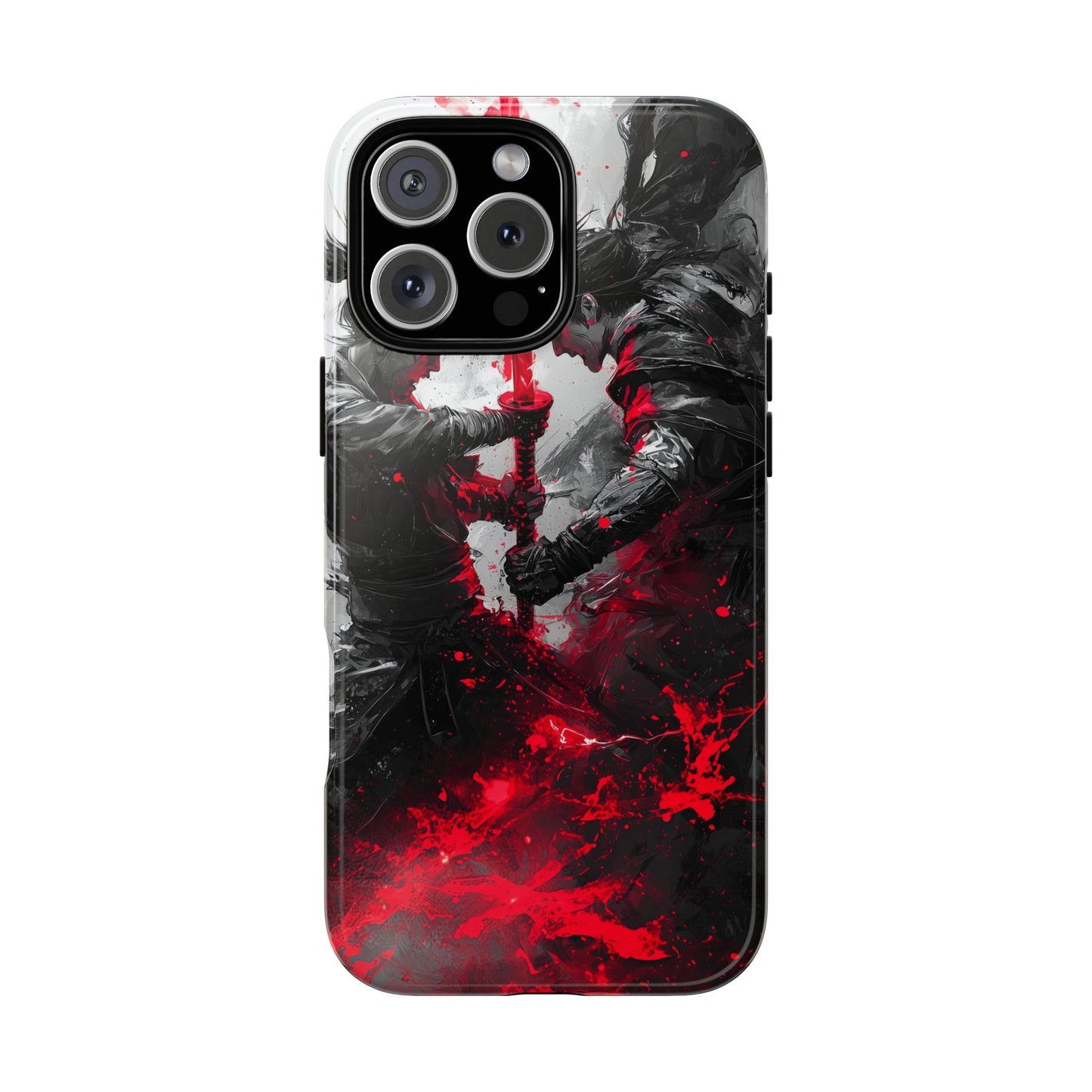Duel of Fates | Red Energy Samurai Clash Phone Case for iPhone, Samsung & Pixel