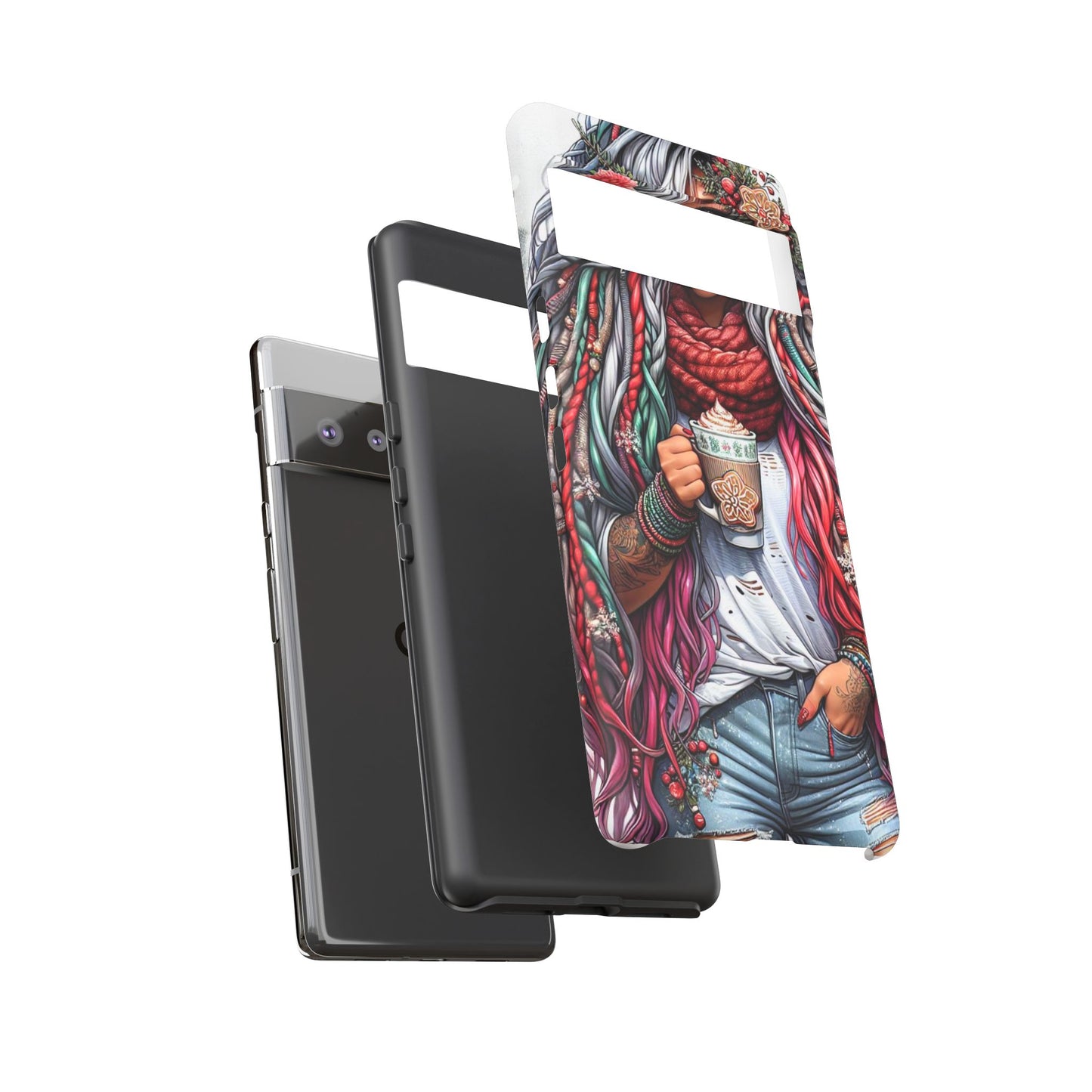 Boho Winter Queen – Cozy Dreads & Holiday Vibes Mobile Cover