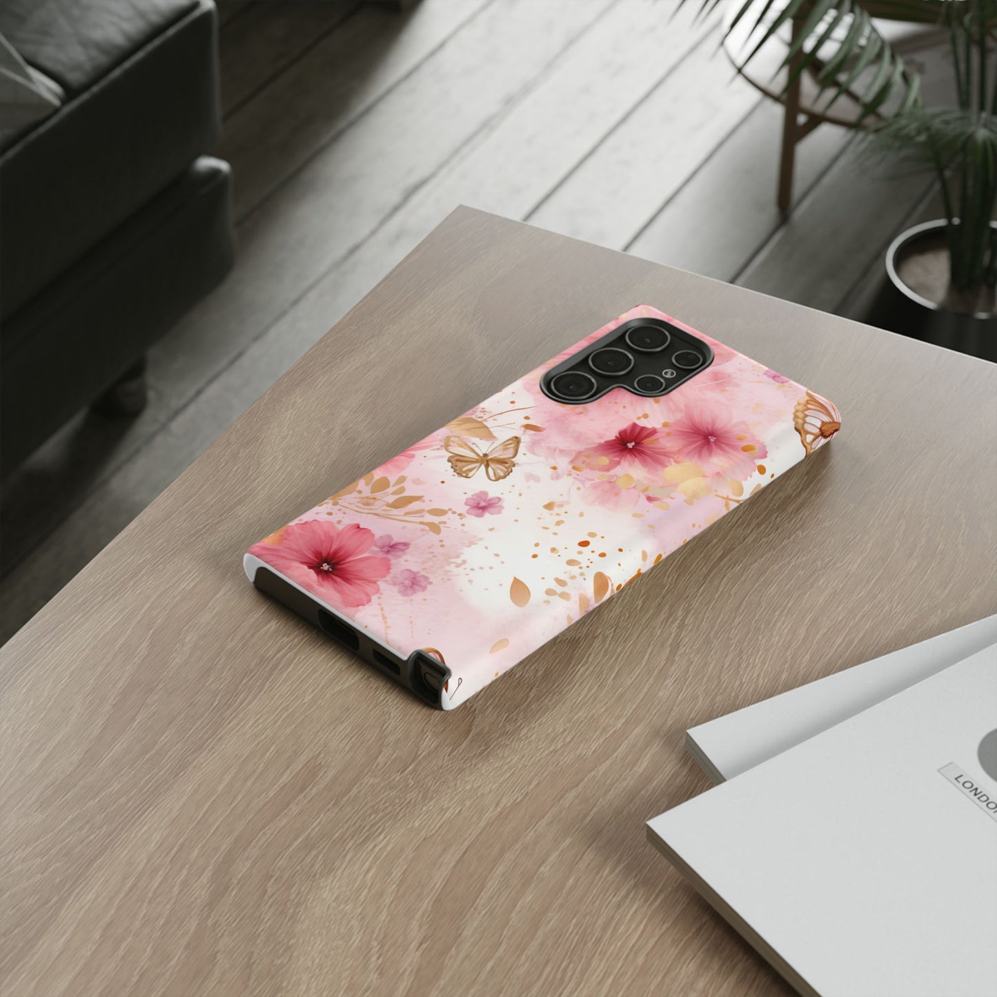 Blush Elegance Floral Mobile Case