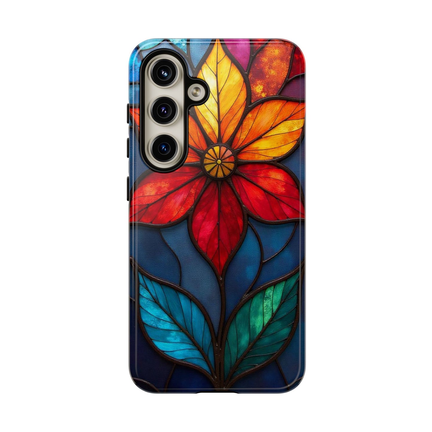Radiant Blossom: Red and Orange Floral Elegance