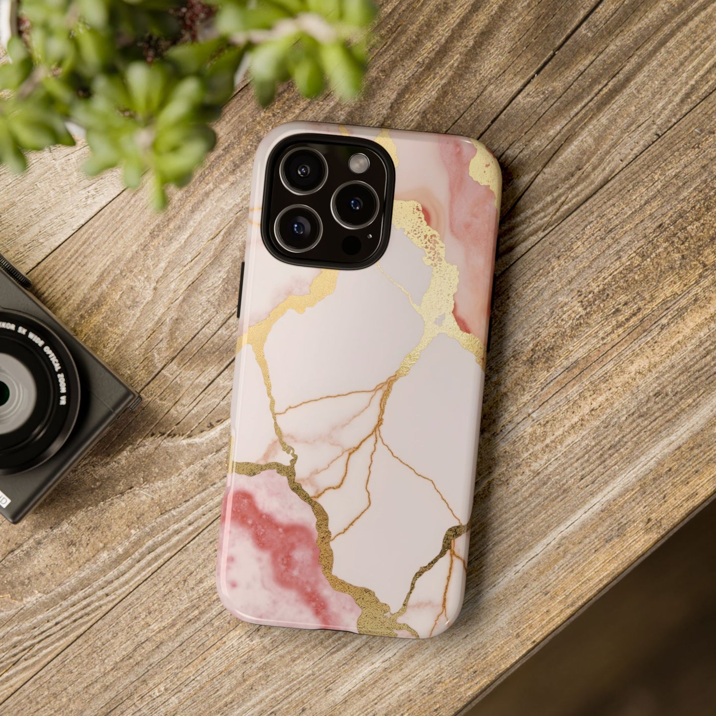Beautiful Pink Minimal Marble Case Design
