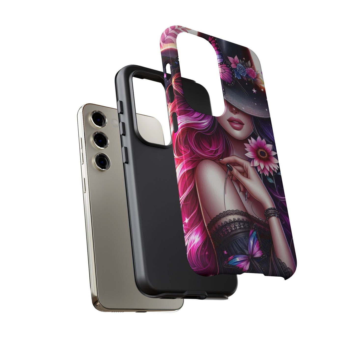 Celestial Charm – Cosmic Cowgirl & Butterfly Magic Mobile Cover