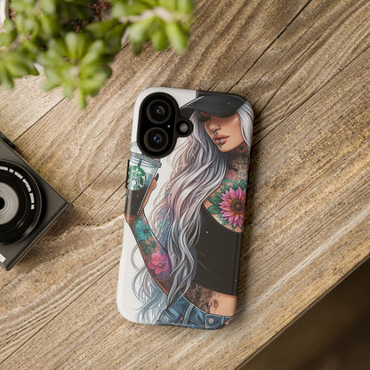 Tattooed Coffee Queen – Edgy Urban Aesthetic Mobile Cover
