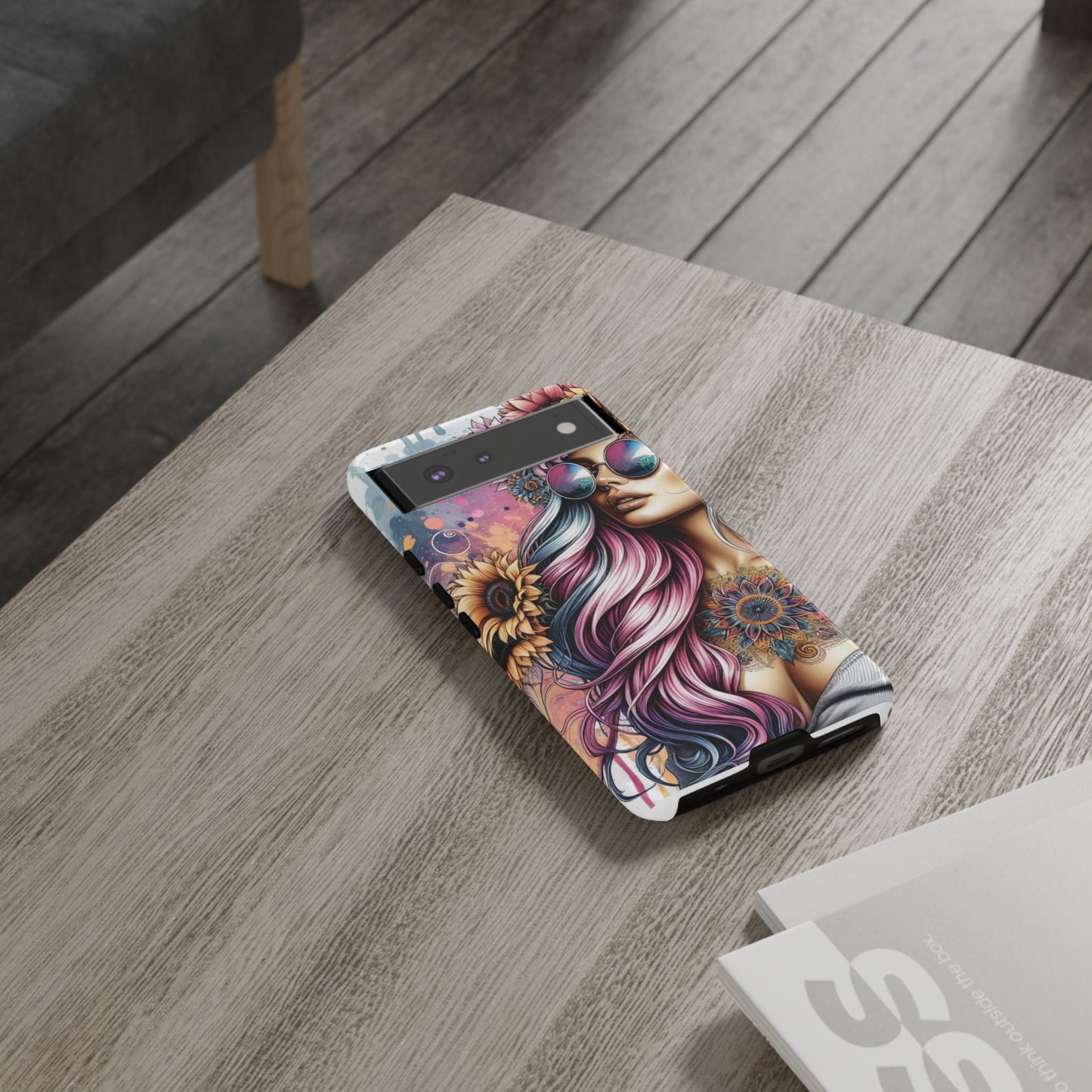 Bohemian Sunflower Queen – Retro Floral Fantasy Mobile Cover