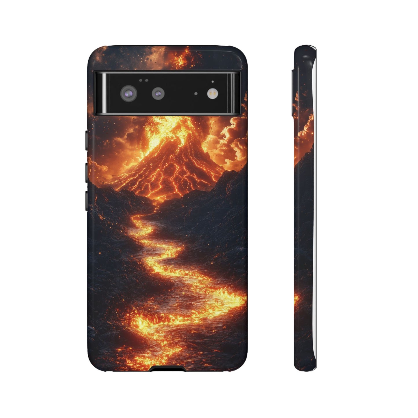 Erupting Volcano Lava Flow Phone Case for iPhone, Samsung & Pixel