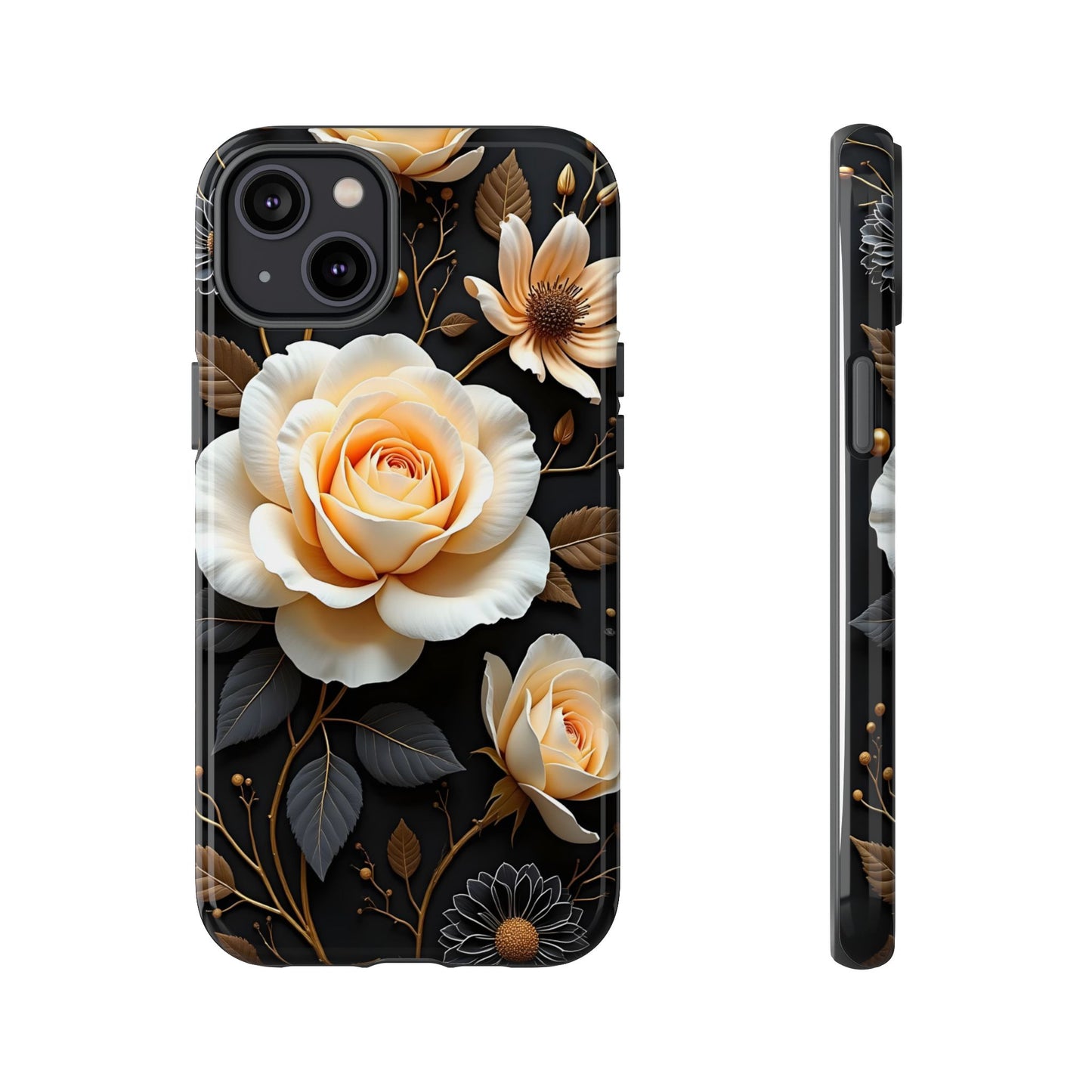 Elegant 3D Floral Design, Botanical Phone Case design for Iphone.