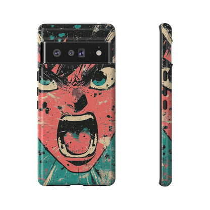 Rage Unleashed | Retro Scream Manga Phone Case for iPhone, Samsung & Pixel