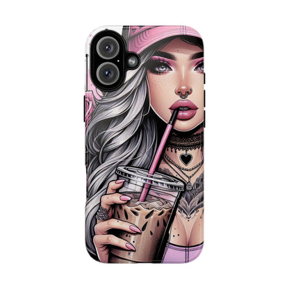 Pink Aesthetic Rebel – Iced Coffee & Inked Beauty Mobile Cover