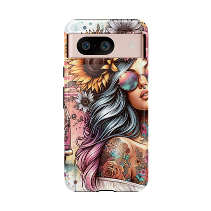 Retro Boho Wanderer – Sunflower Hippie Van Mobile Cover