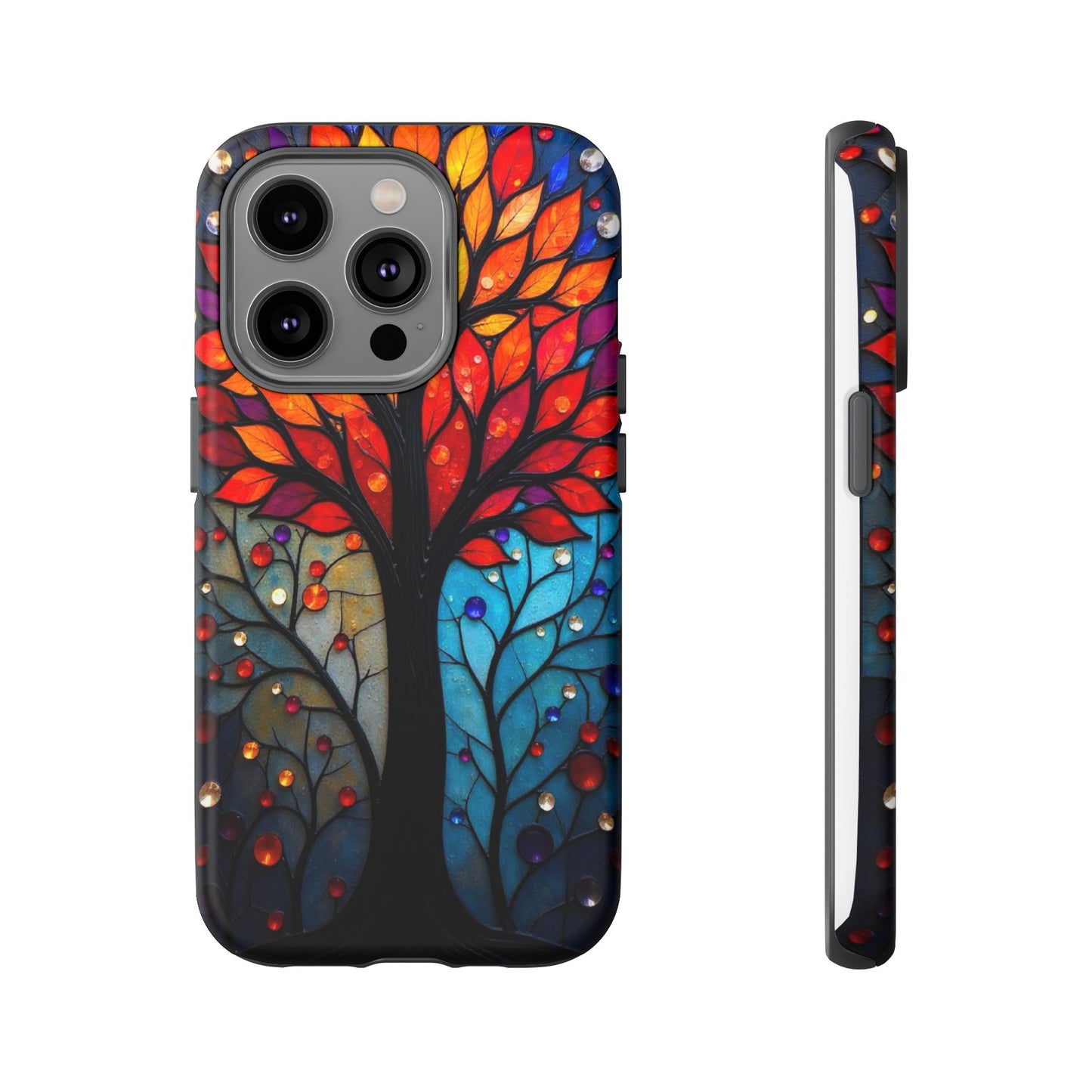 Stained Glass Tree: Vibrant Elegance for Your Case