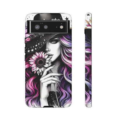 Mystic Bloom – Enchanted Witch & Floral Elegance Mobile Cover