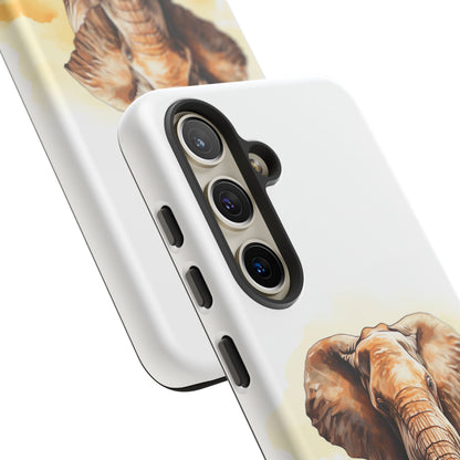 Safari Elephant Watercolor Mobile Cover – Majestic Wildlife Art