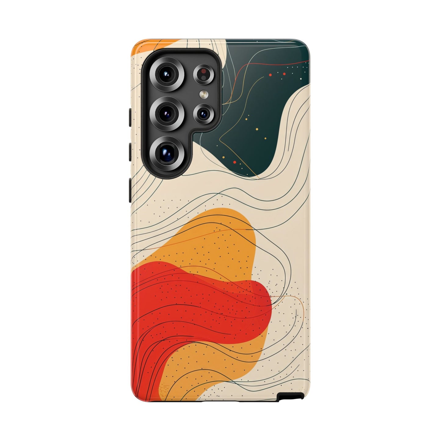 Wavy Vibes Abstract Phone Case – Bold Retro Design for iPhone, Samsung & Pixel