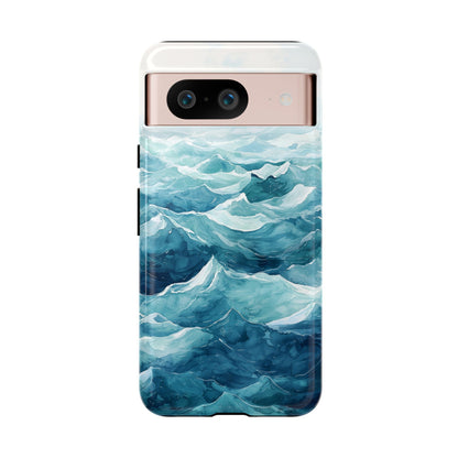 Aqua Drift Watercolor Phone Case for iPhone, google Pixel & Samsung