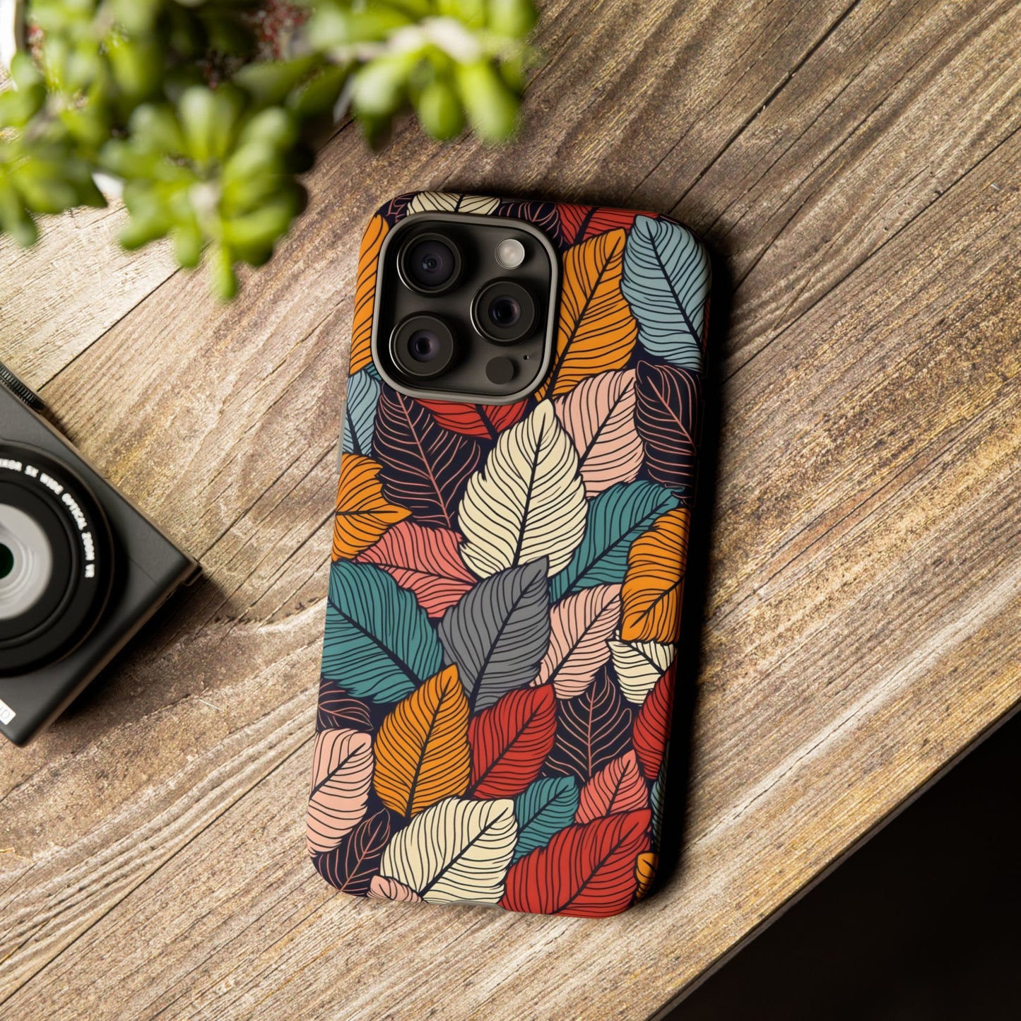Colorful Abstract Leaves Pattern Design