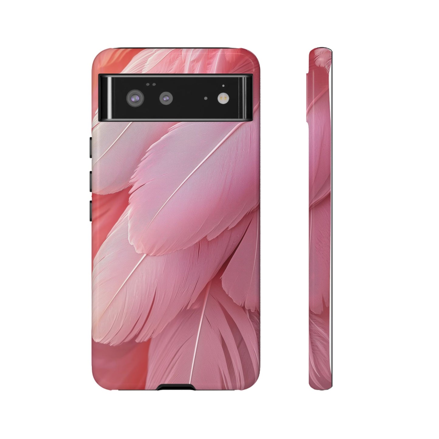 Blush Flamingo Feather Phone Case for iPhone, Samsung & Google Pixel