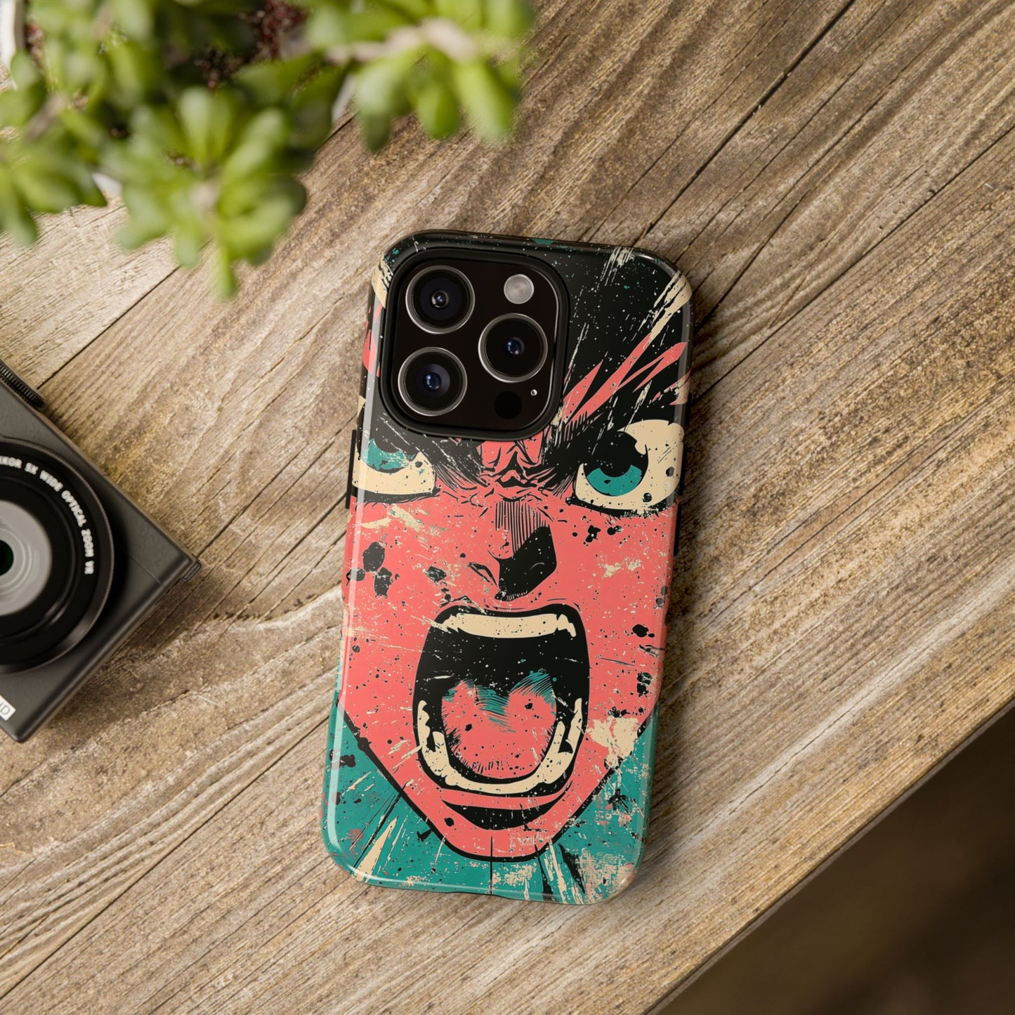Rage Unleashed | Retro Scream Manga Phone Case for iPhone, Samsung & Pixel