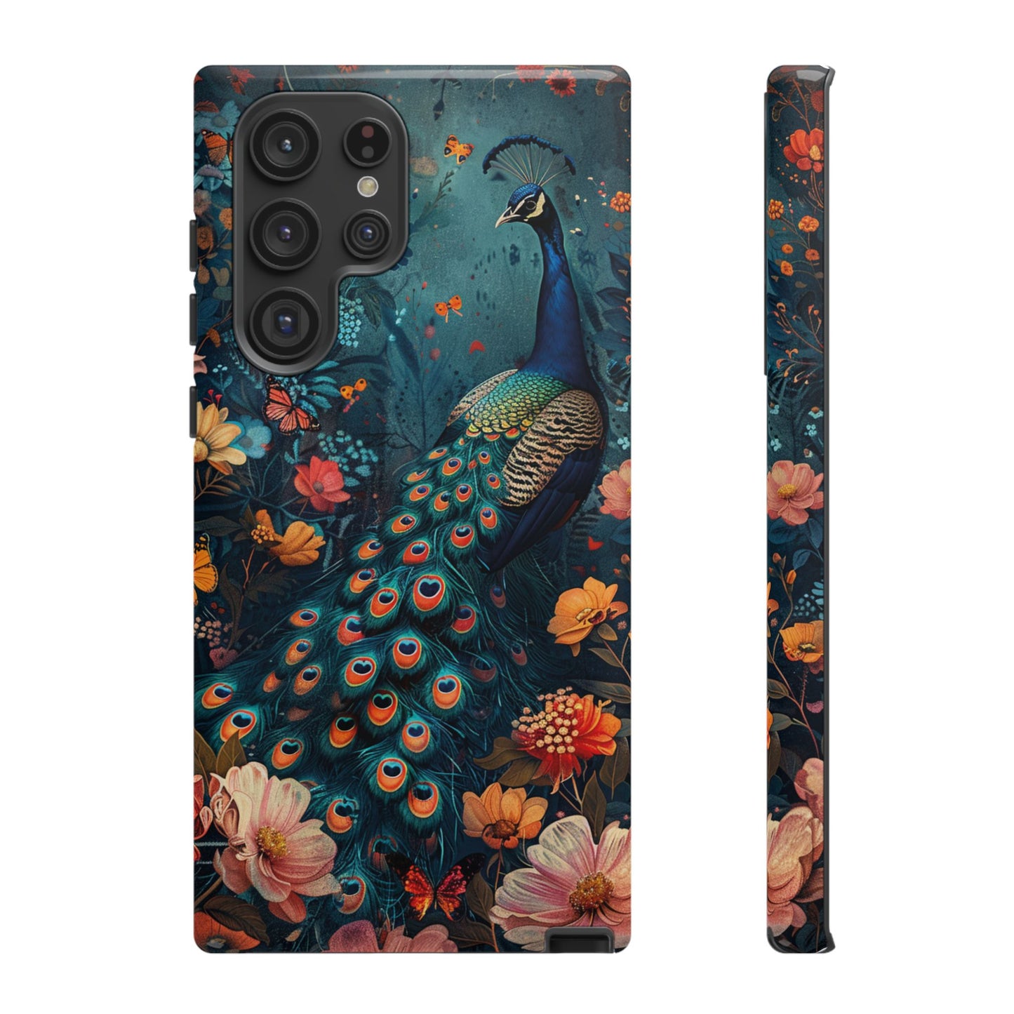 Floral Peacock Birds Phone Case – Cute & Protective Cover for iPhone, Samsung & Google Pixel