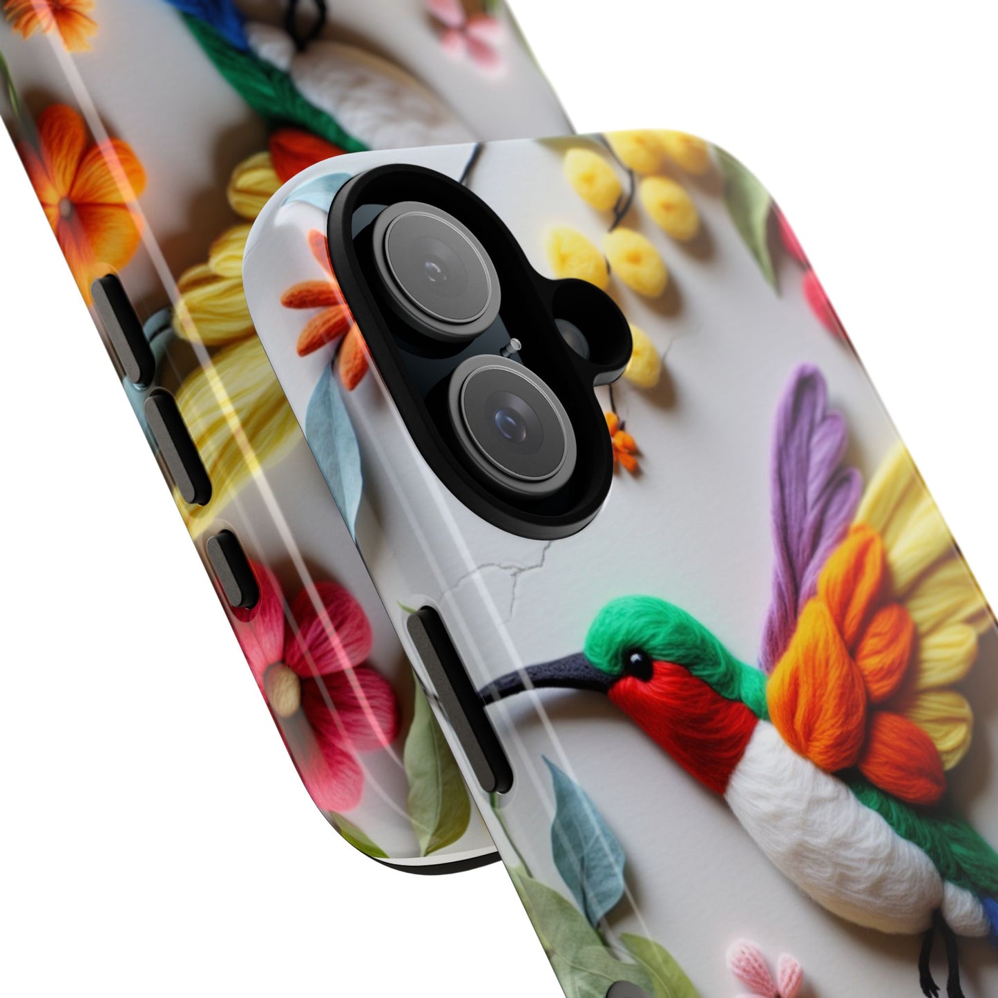 Elegant Hummingbird with Floral Mosaic Design | Nature's Artistic Vibes | iPhone 16 Pro