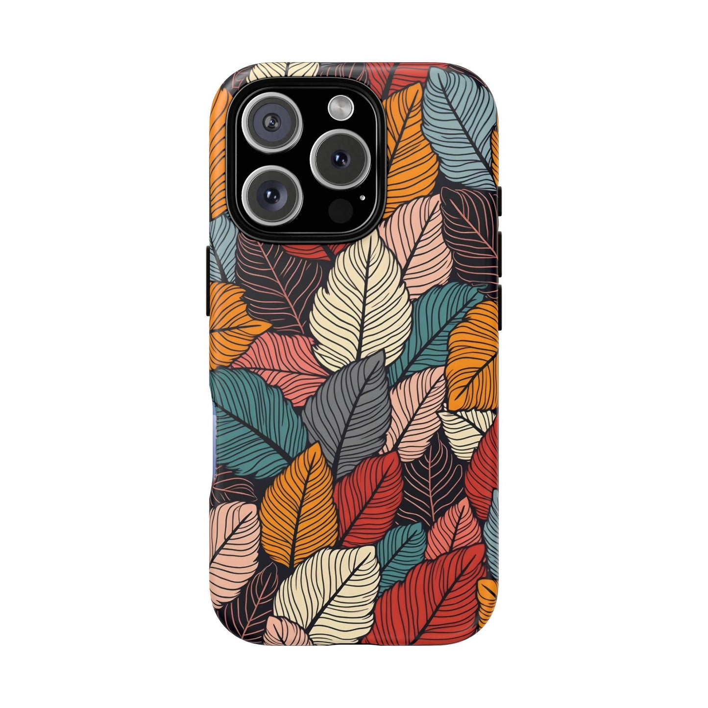 Colorful Abstract Leaves Pattern Design