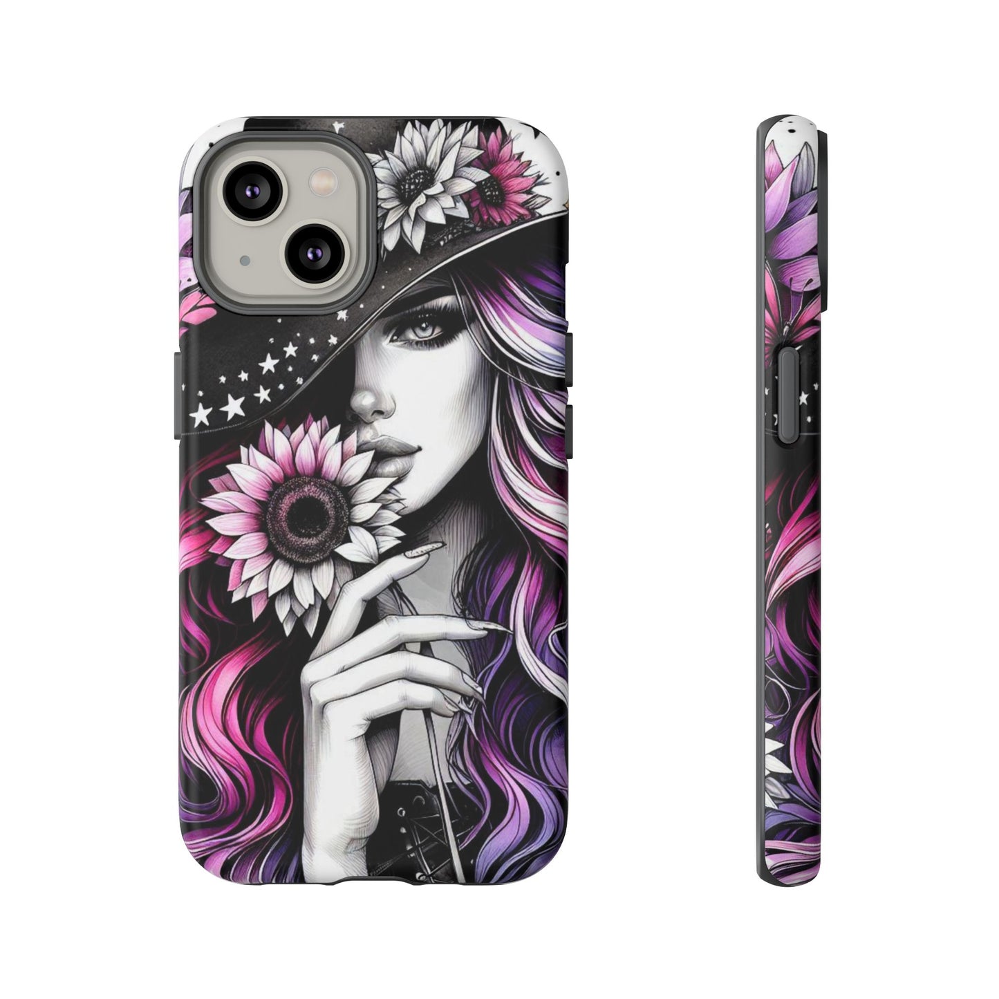 Mystic Bloom – Enchanted Witch & Floral Elegance Mobile Cover