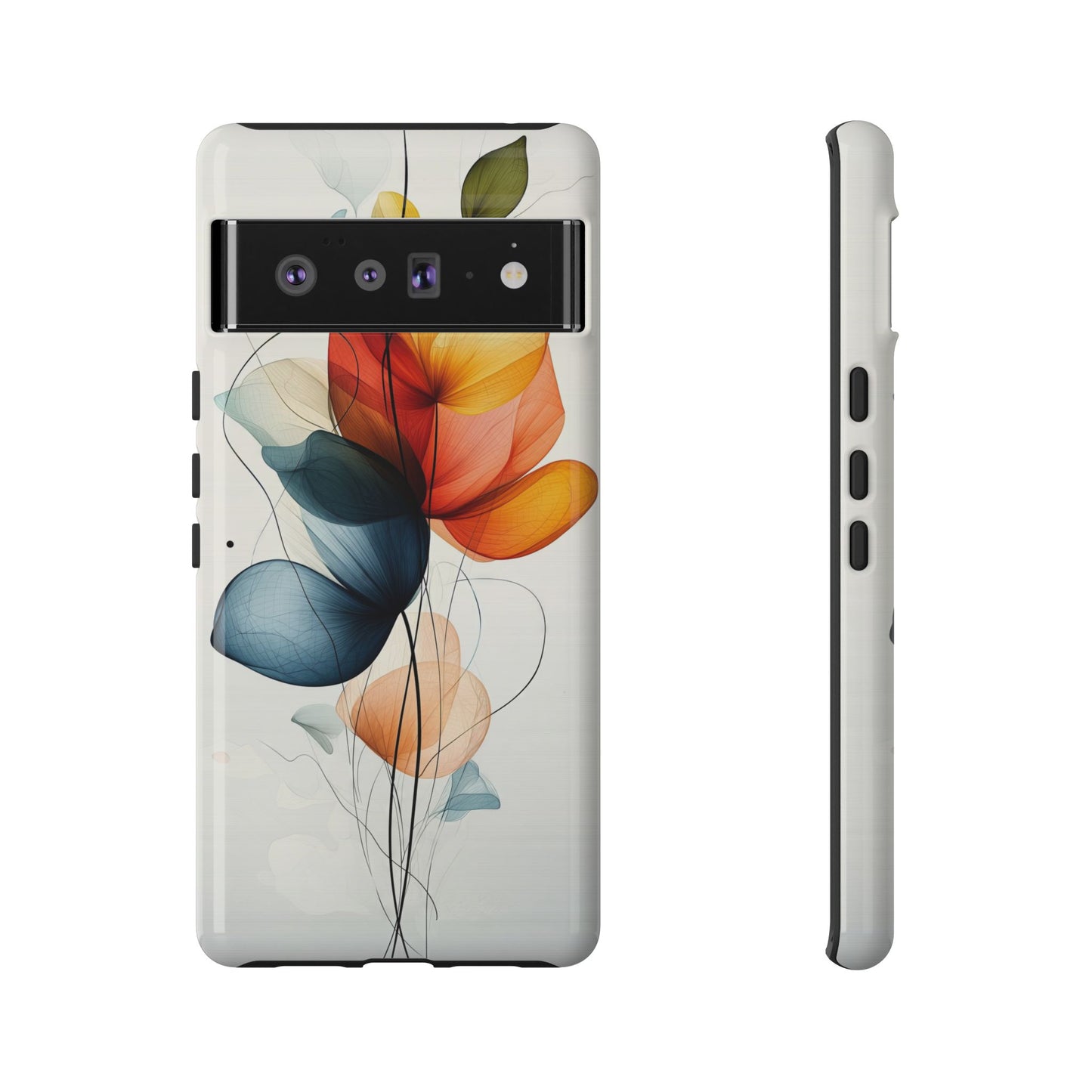 Whispering Petals – Elegant Floral Art Case for iPhone, Pixel & Samsung