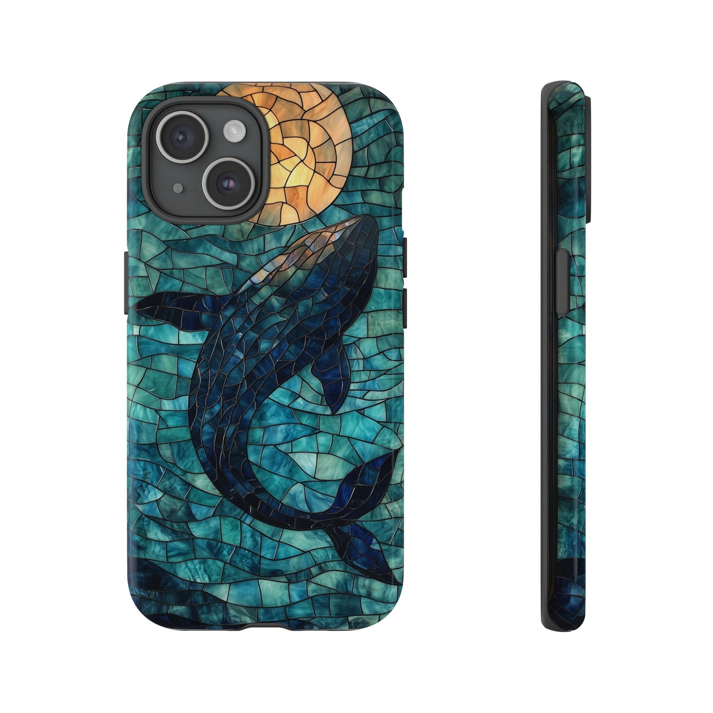 Ocean Dream – Mosaic Glass Whale Phone Case for iPhone, Samsung & Pixel