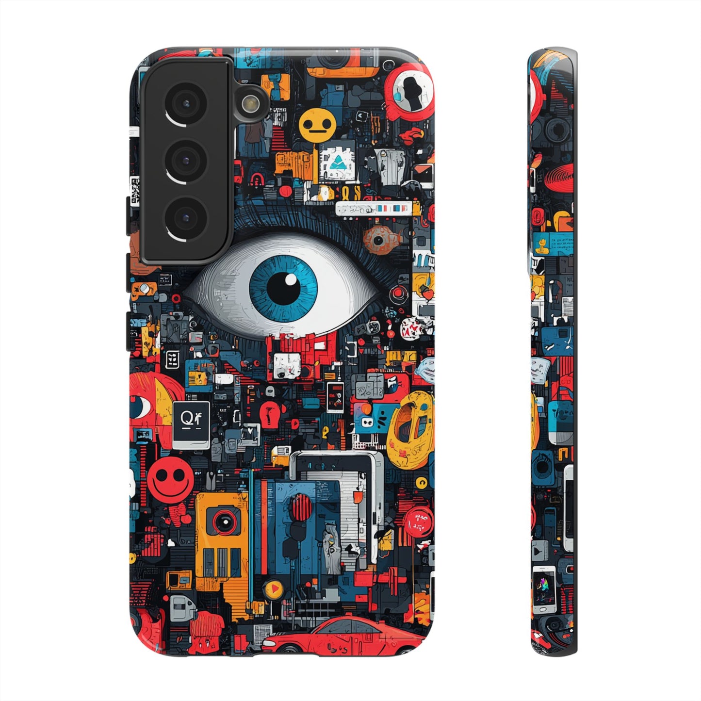 Contemporary Art Phone Case – Basquiat Graffiti Cover - iPhone, Samsung & Google Pixel Cover - Artistic Painting Case,  Art Lover Gift