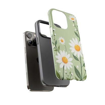 Green Floral Case, Daisy Pattern Design, Iphone Case Design, Perfect Gift For Her