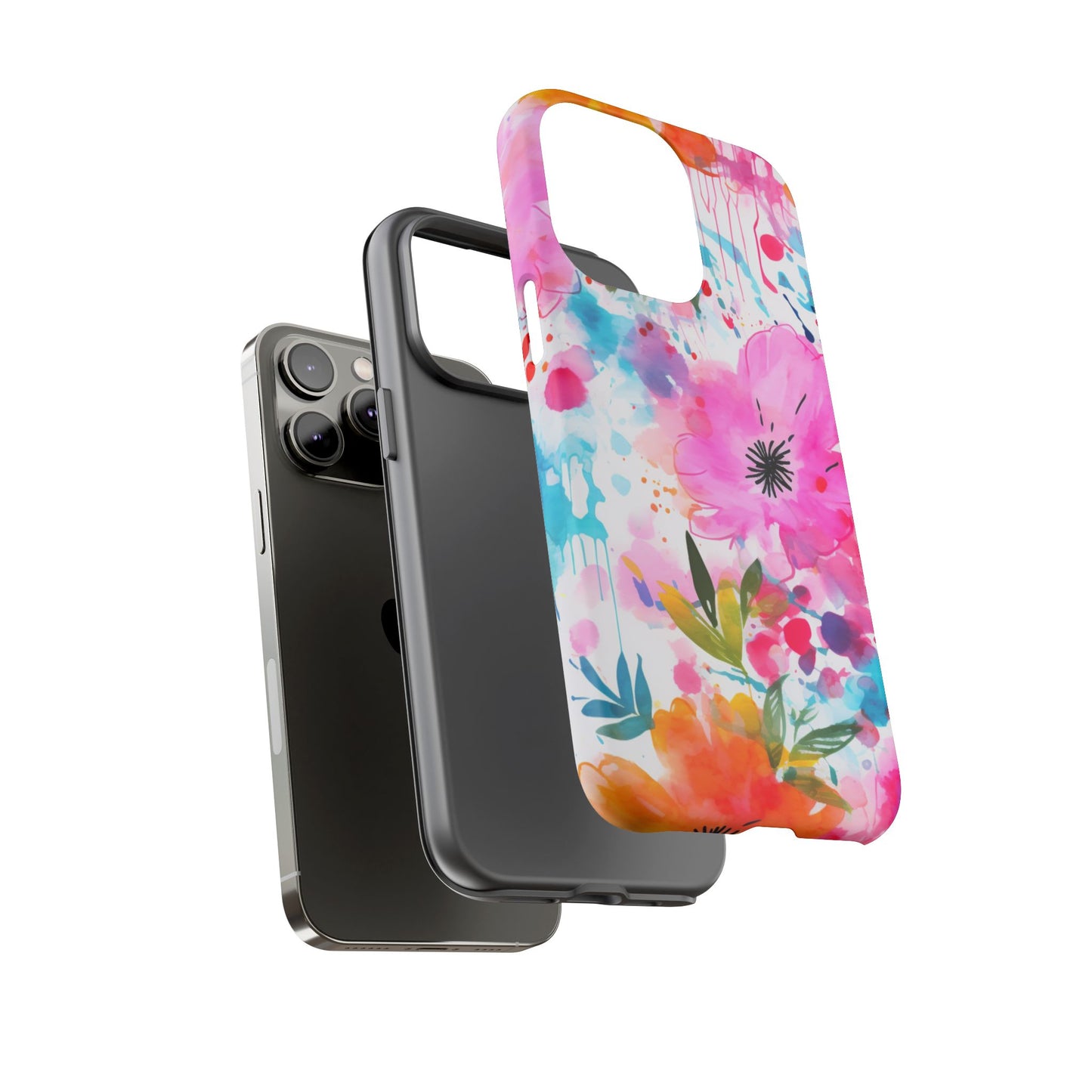 Vibrant Watercolor Floral Phone Case – Artistic & Colorful Design