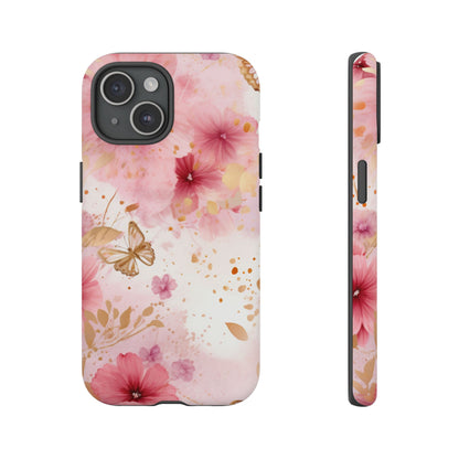 Blush Elegance Floral Mobile Case