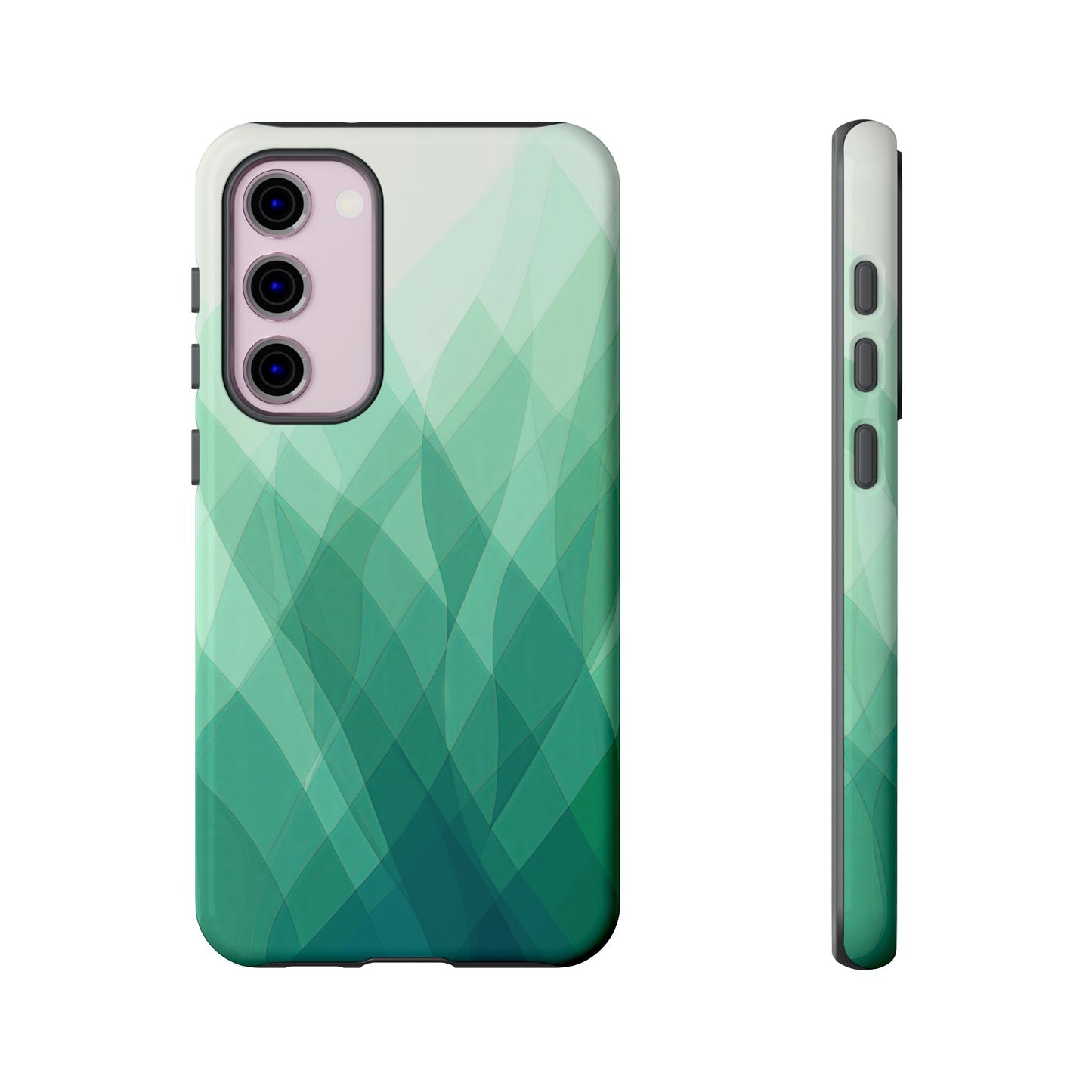 Verdant Flow – Abstract Green Wave Phone Case for iPhone, Samsung & Pixel