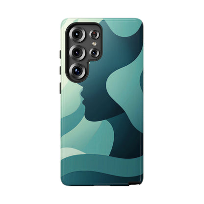 Whispers in Waves – Abstract Silhouette Phone Case for iPhone, Google Pixel, Samsung