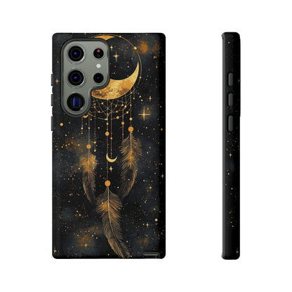 Golden Moon Boho Dreamcatcher Phone Case for iPhone, Pixel & Samsung