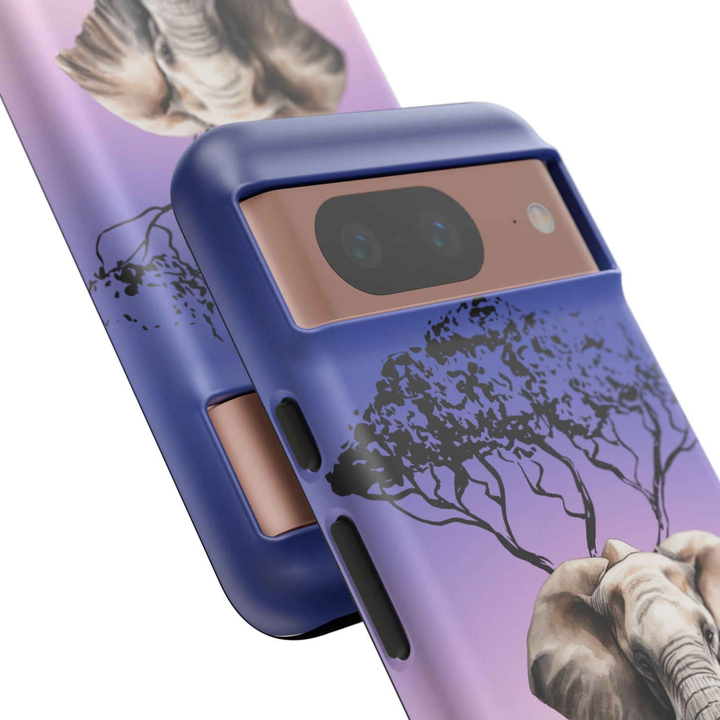 Surreal Elephant Tree Mobile Cover – Dreamy Sunset Fantasy