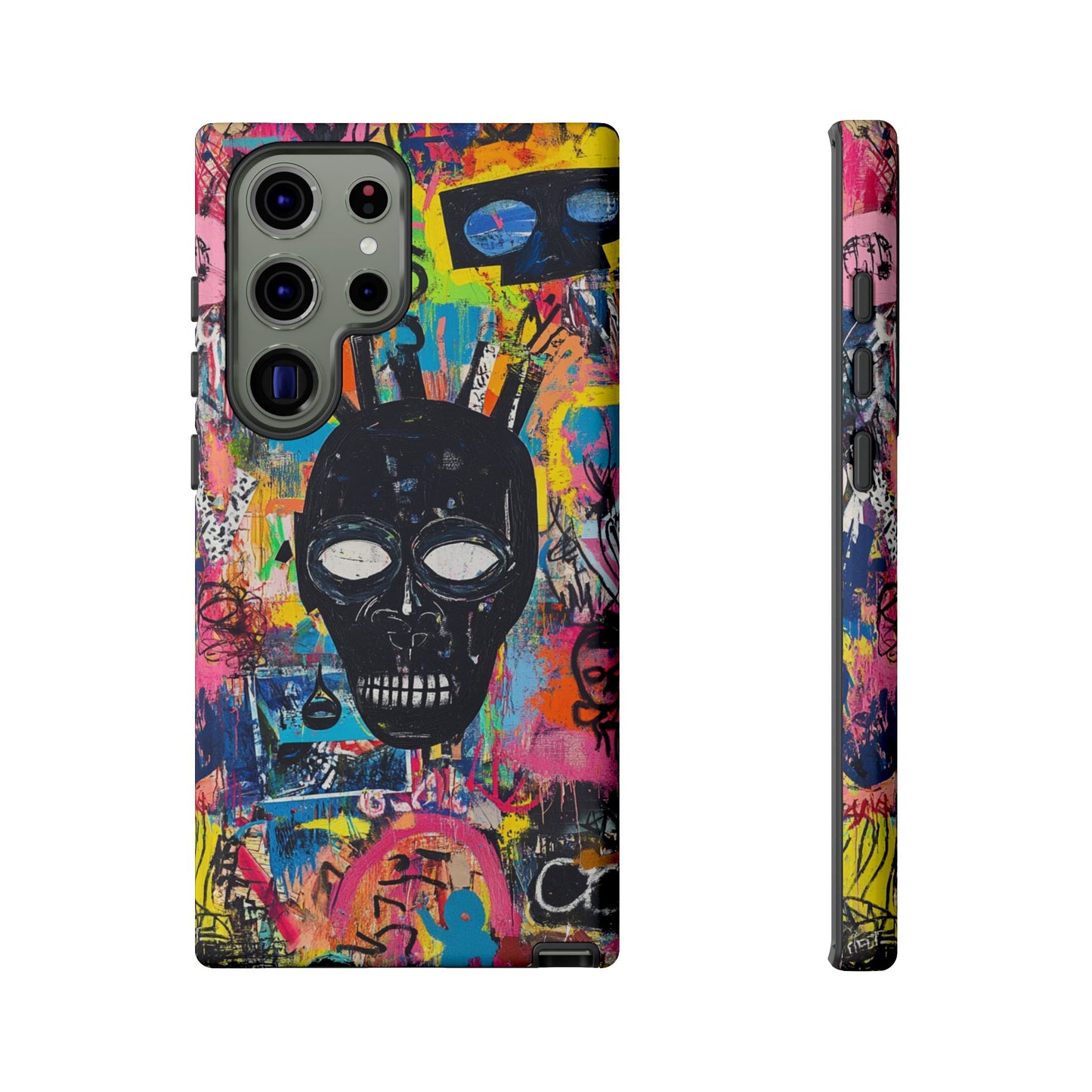 Street Art Phone Case – Basquiat-Inspired Phone Cover– Bold, Graffiti-Inspired Cover - iPhone, Samsung & Google Pixel Cover - Artistic Painting Case, Art Lover Gift
