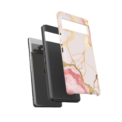 Beautiful Pink Minimal Marble Case Design
