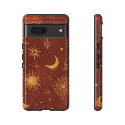 Terracotta Celestial Dreams Boho Phone Case for iPhone, Pixel & Samsung
