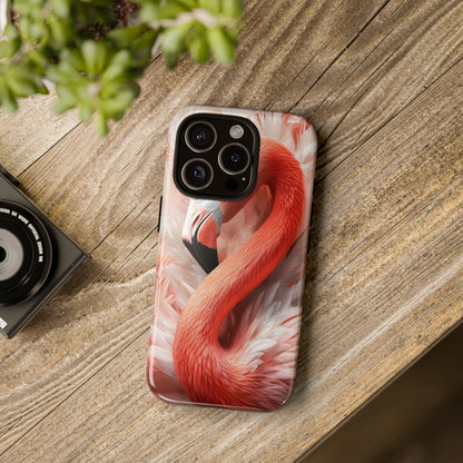 Elegant Flamingo Feather Phone Case for iPhone, Samsung & Google Pixel