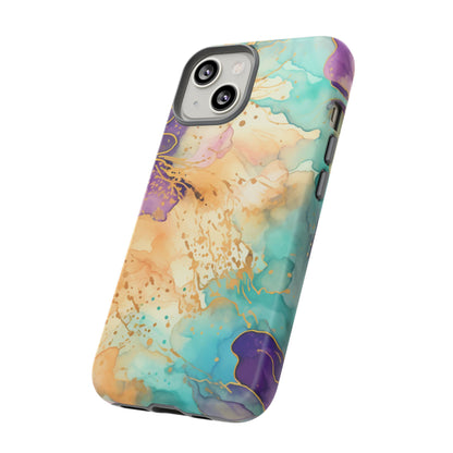 Golden Aura Abstract Watercolor Mobile Case