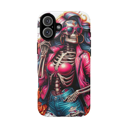 Neon Bones – Retro Skeleton & Vibrant Punk Aesthetic Mobile Cover